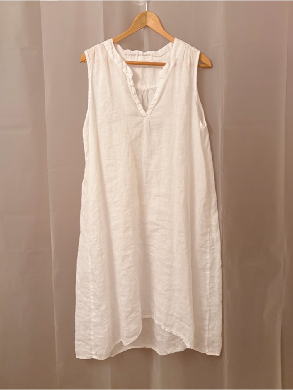 CP Shades Sylvie White Size M Linen Midi Dress